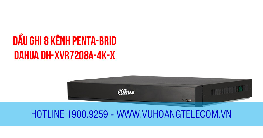 Đầu ghi HDCVI 8 kênh Penta-brid DAHUA DH-XVR7208A-4K-X